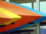 Kayaking photos - colorful kayaks
